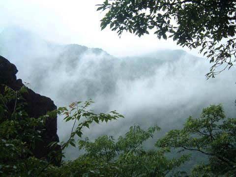 烟雨中的清凉峰